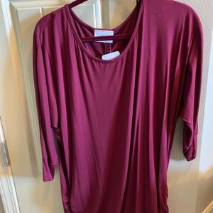New with tags. Longer tunic. Burgundy. Size Medium